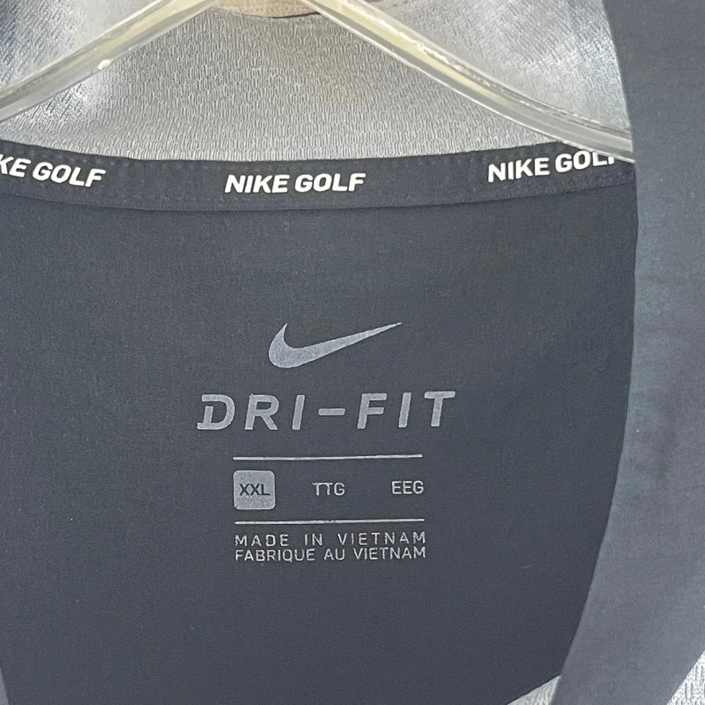 Nike Golf Dri-FIT Quarter Zip Pullover Mens XXL Grey Black‎ AH5548-012